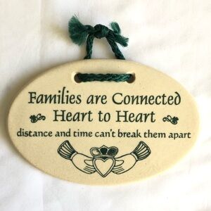 Irish Plaque 5.5” x 3.5” Mountain Meadows Pottery Hand made in USA